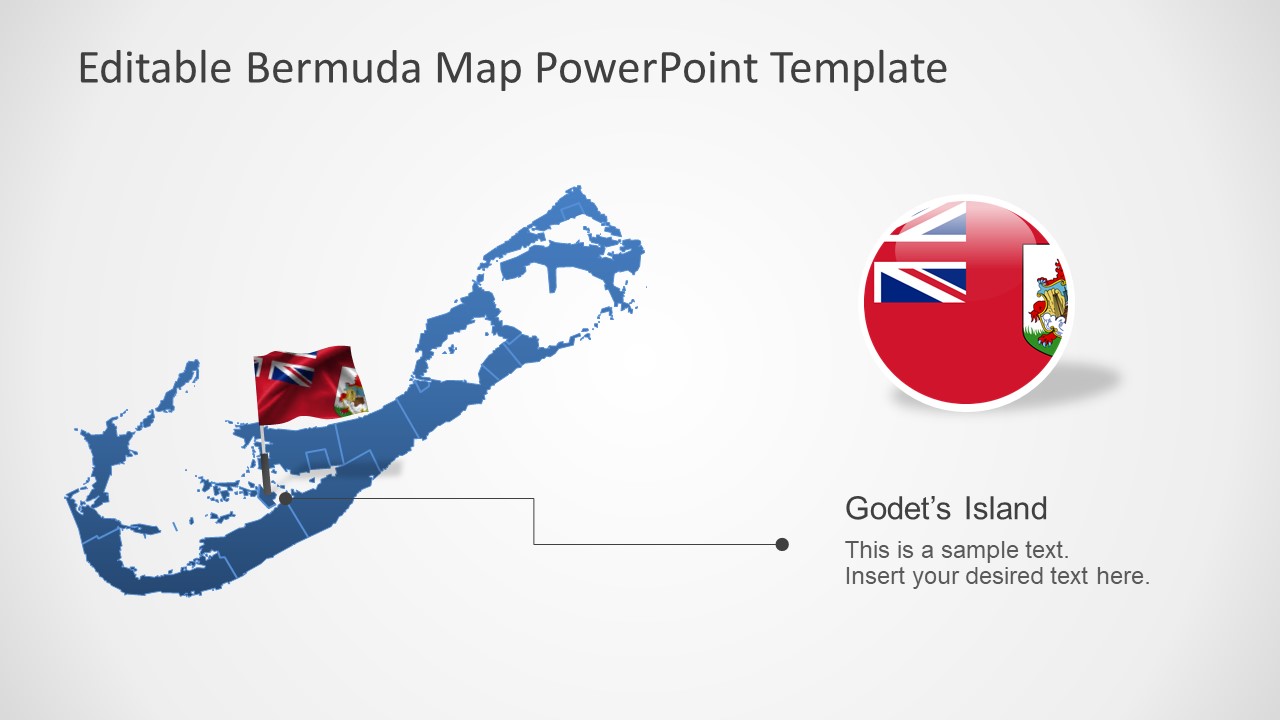 PowerPoint Map Template for Bermuda 