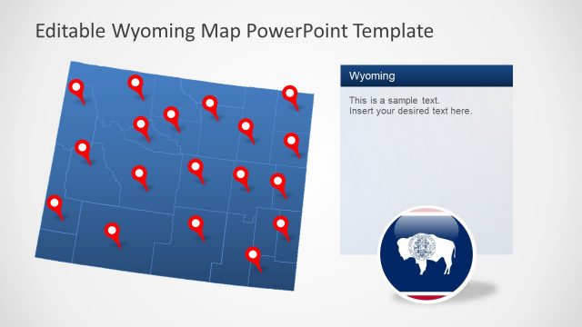 Wyoming USA Map PowerPoint