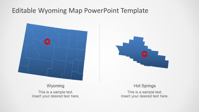 Wyoming Counties Outline Map Template