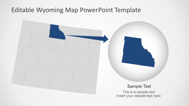Flat Map Template for Wyoming State