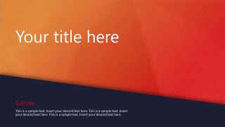 Professional Template of Orange Corporate Theme 