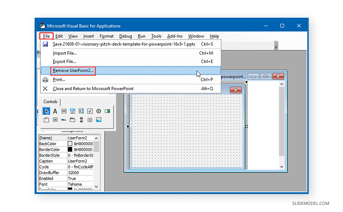 Supprimer UserForm dans Visual Basic