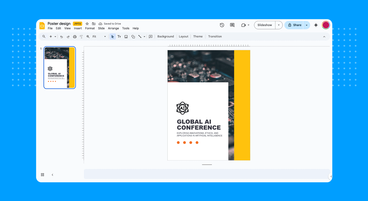 How to make a poster in Google Slides