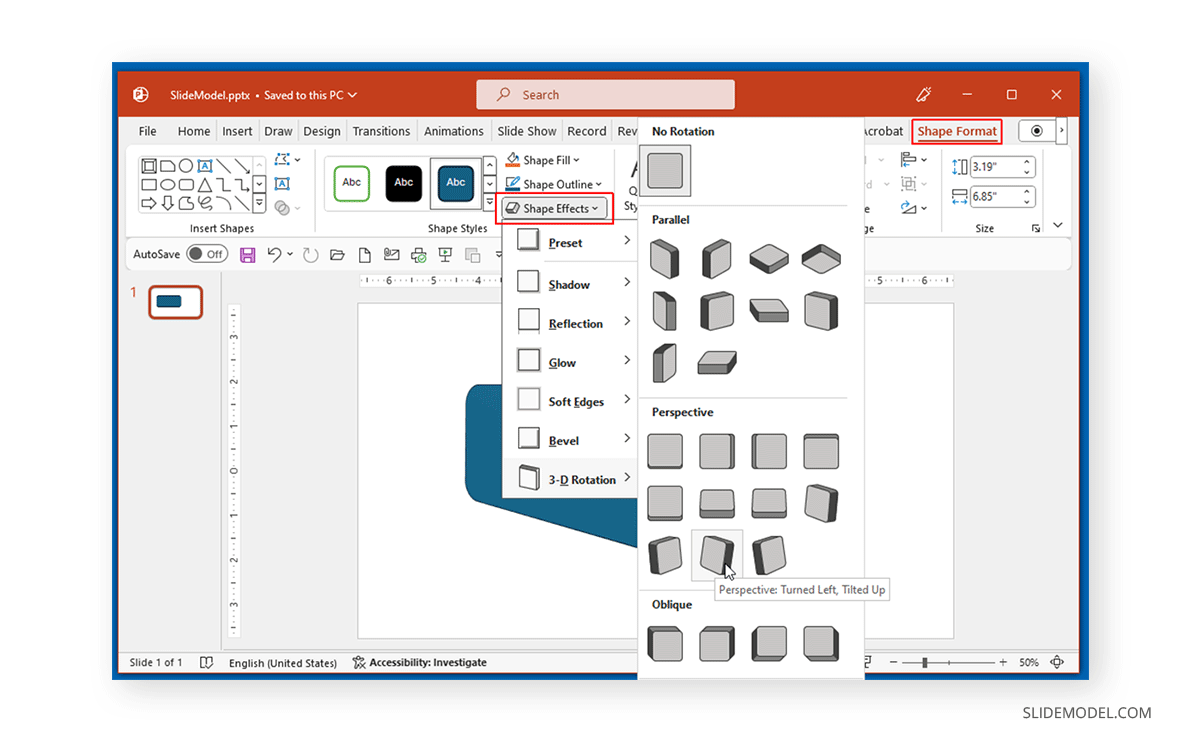 Shape Effects in PowerPoint