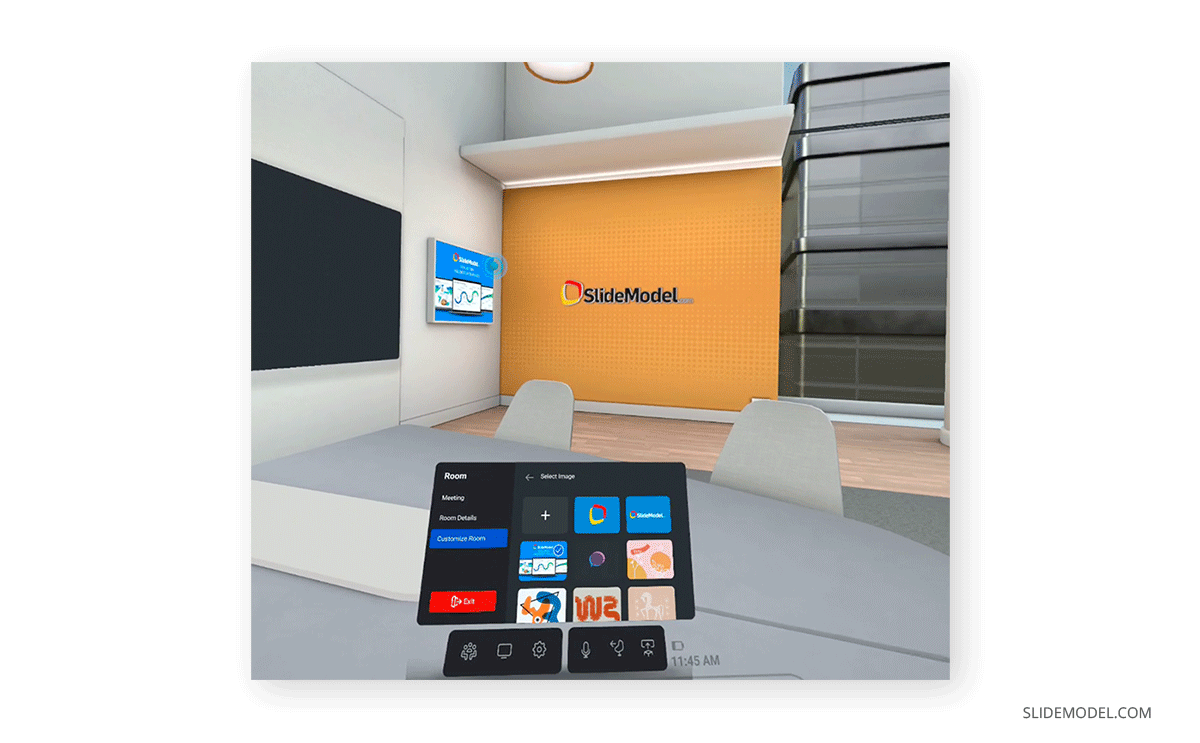 customizing the workspace in Horizon Workrooms metaverse meetings