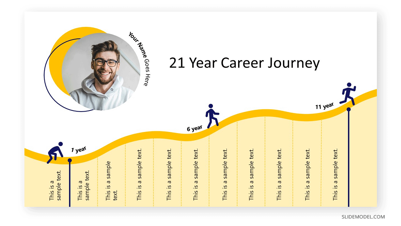 21-Year Career Journey PowerPoint Template