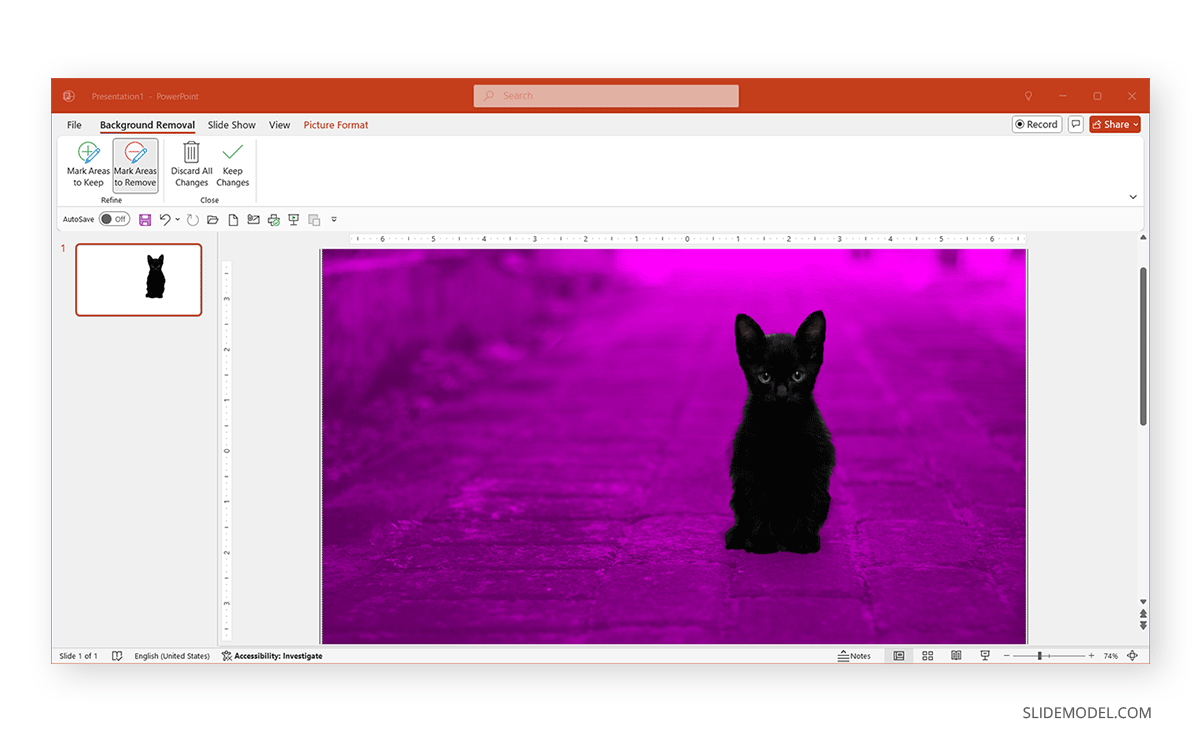 Masking to remove background in PowerPoint