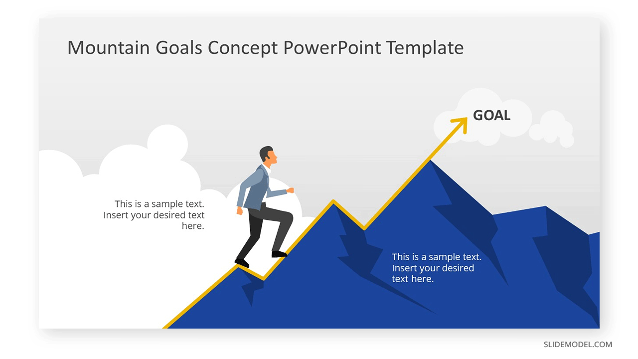 Mountain Goals Concept PowerPoint Template