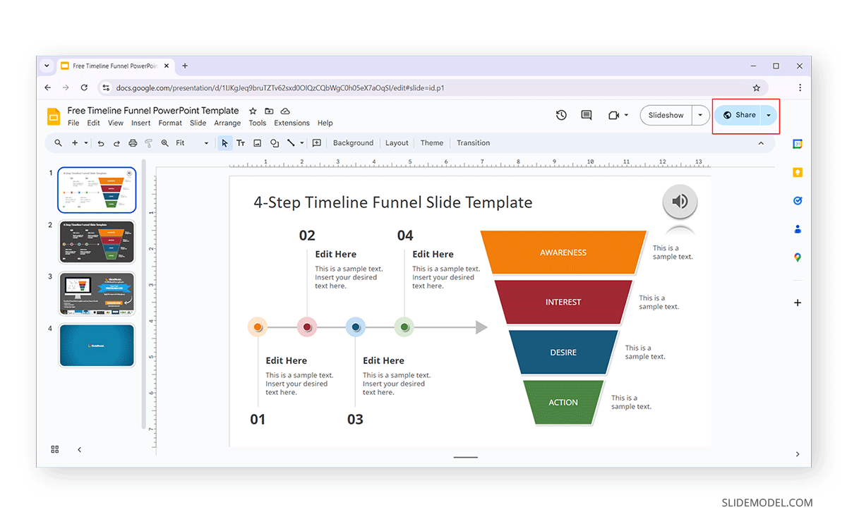 Google Slides voice memo slide deck sharing