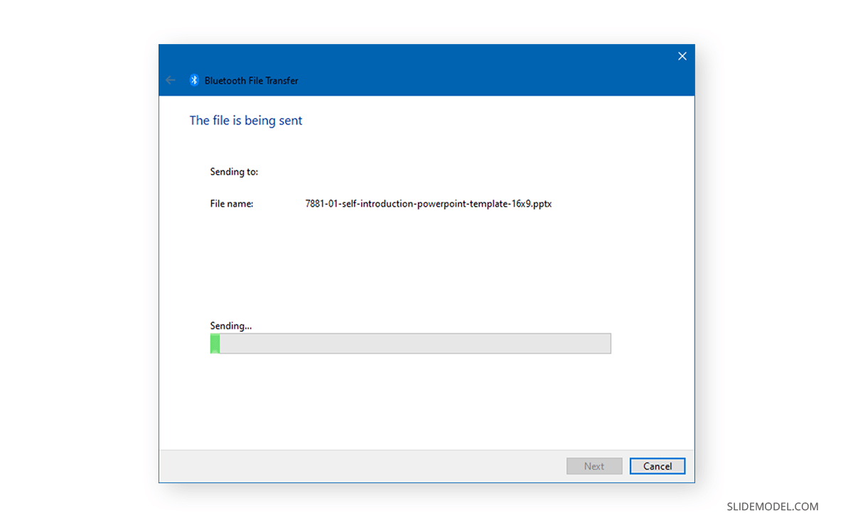 Bluetooth File Transfer for PPT presentation