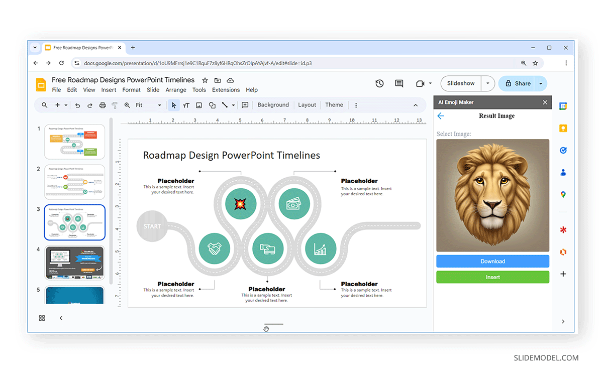 AI Emoji generated with the AI Emoji Maker tool for Google Slides