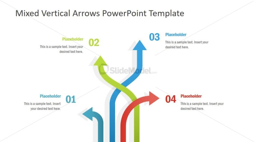 4 Steps Vertical Arrow Slide