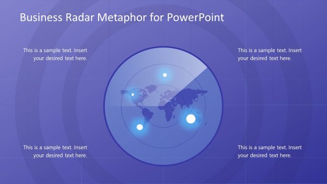 Infographic Map and Radar Metaphor PPT