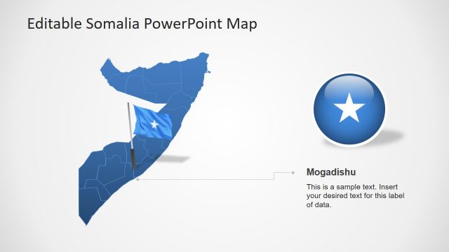 Editable Map of Somalia in PowerPoint