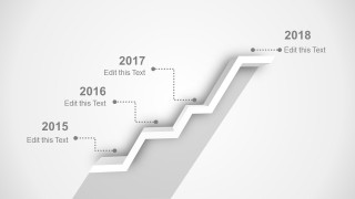 3D PowerPoint Timeline Black and White Design