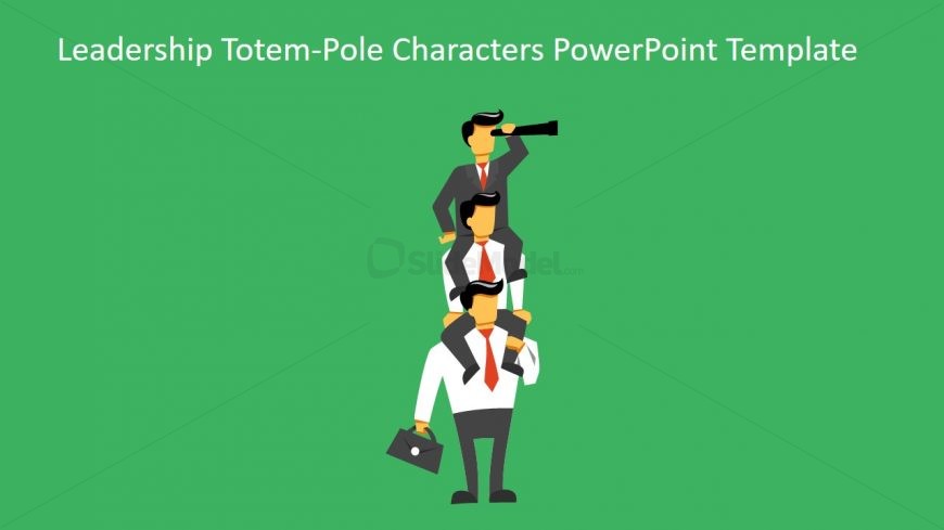 Cartoon Character for Leadership Illustration