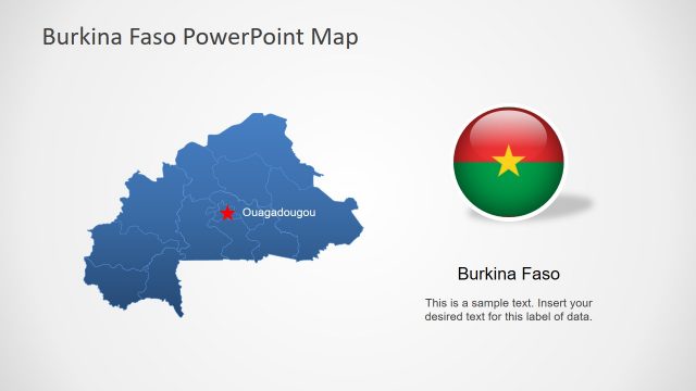 Burkina Faso Editable Map PPT