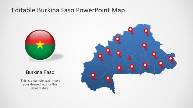 Burkina Faso PowerPoint Map