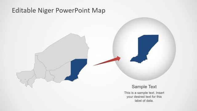 Map of Niger in PowerPoint