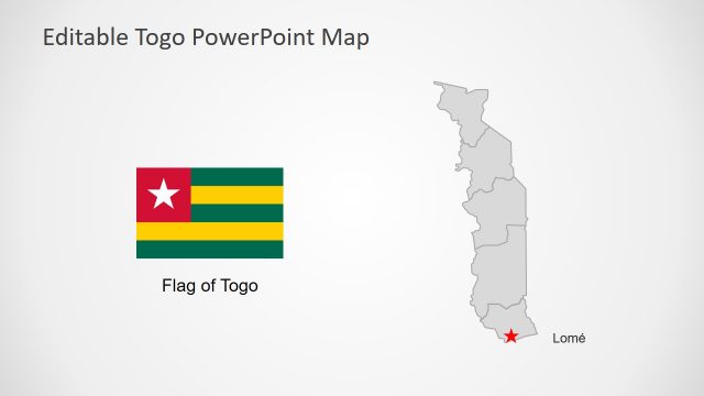 Outline Map of Togo Template