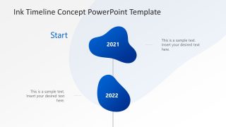 Ink Spot Vertical Timeline Slide