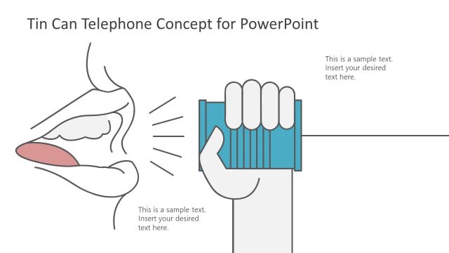 Animated Tin Can Telephone PowerPoint Template