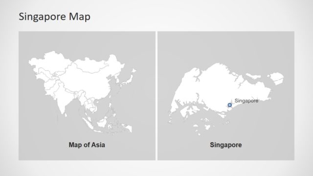 Asia and Singapore PowerPoint Map