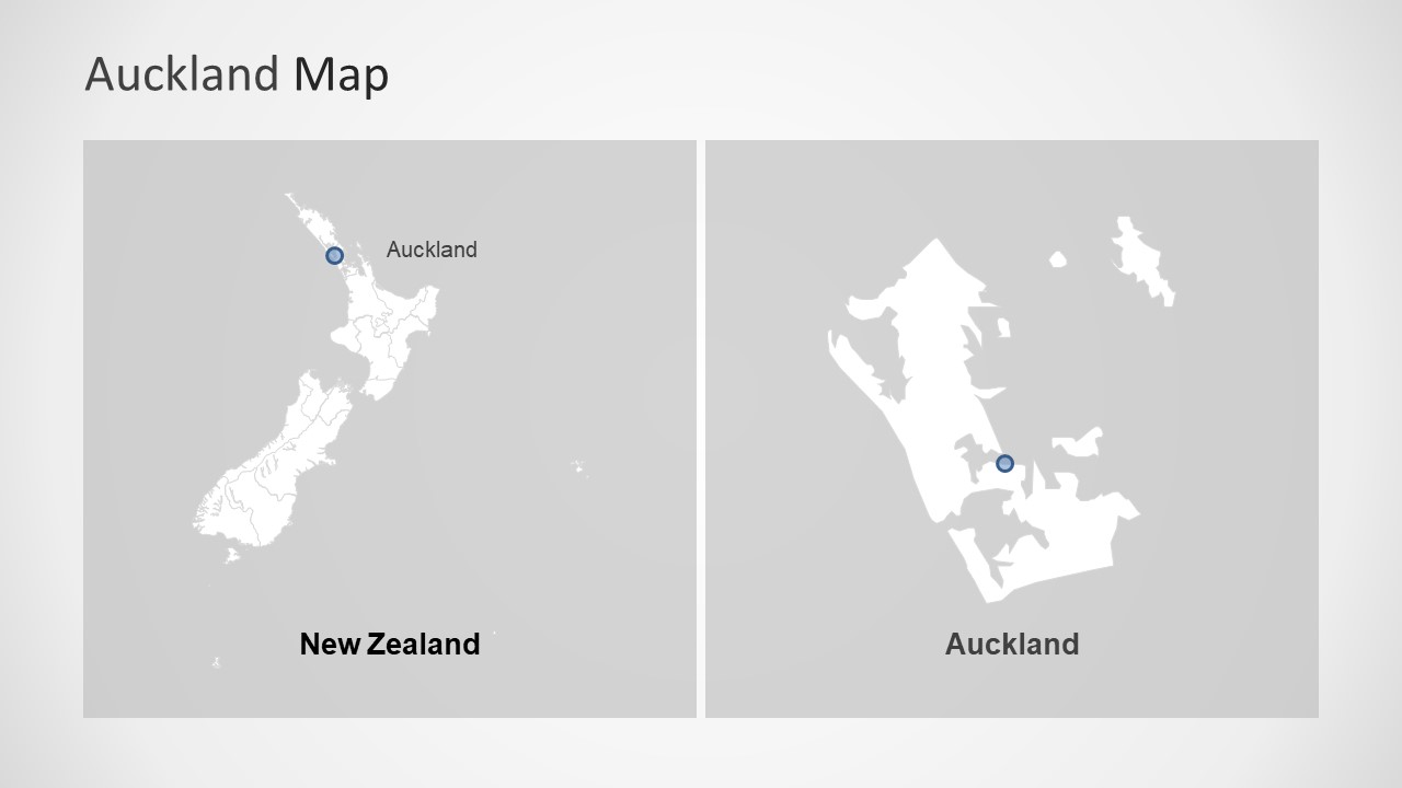 Presentation of New Zealand and Auckland Map 