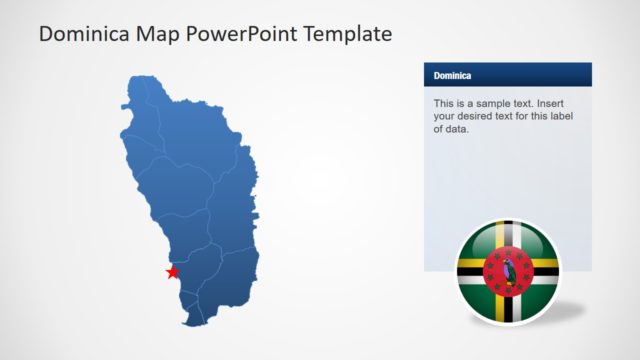 Outline Map of Dominica PowerPoint