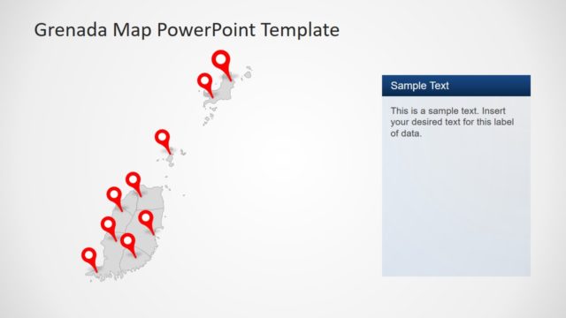 Gray Silhouette Map PowerPoint