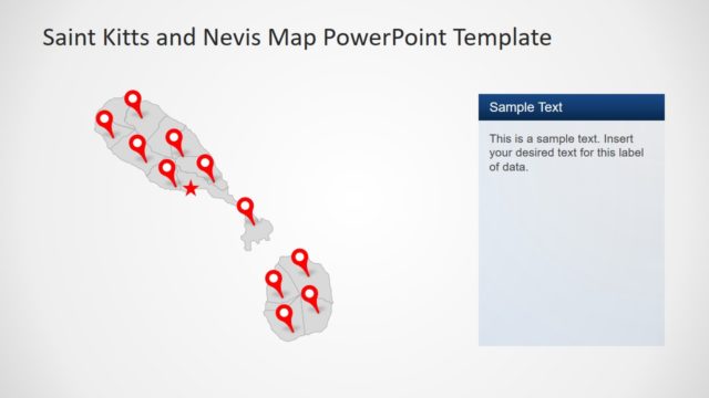 Gray Map Slide Saint Kitts and Nevis