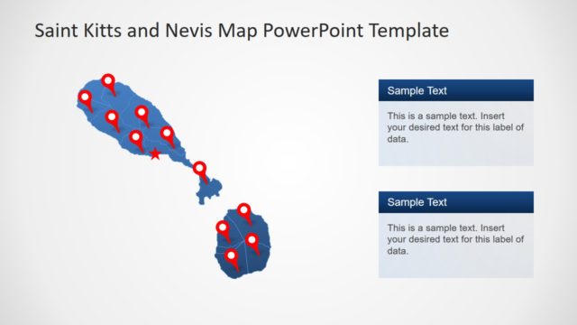 Saint Kitts and Nevis PowerPoint Map