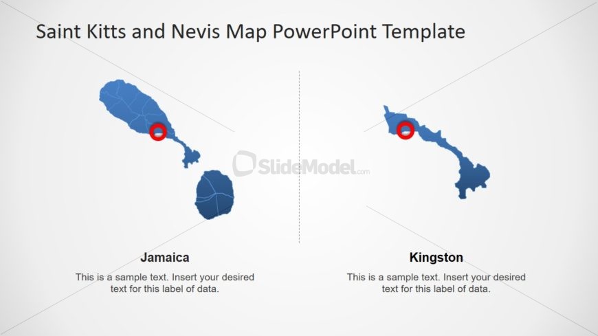 Flat Blue Map Silhouette
