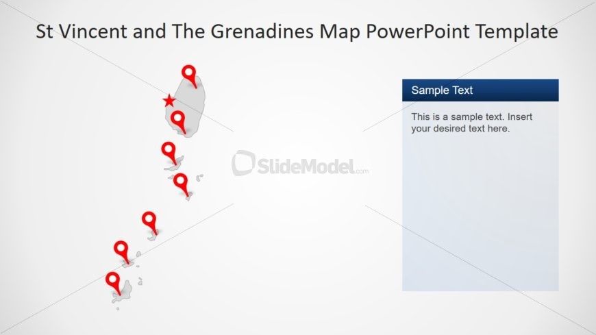 Gray Map Template of St Vincent