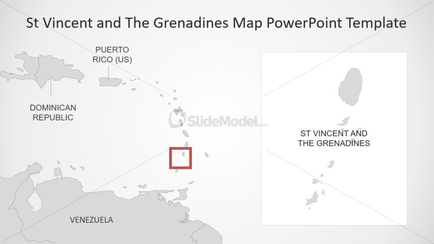 Map Template Design of Island Country