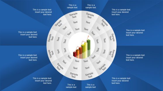 12 Steps Concentric Segments PowerPoint Diagram