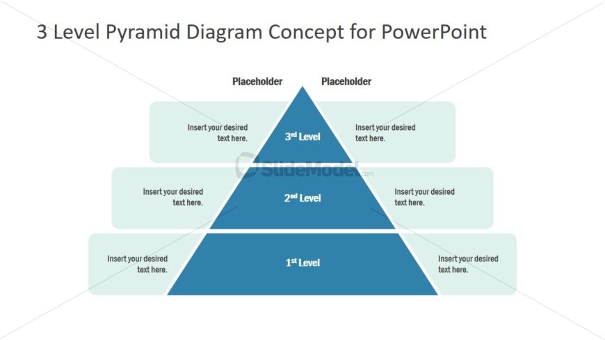 Pyramid Template of 3 Level Diagram