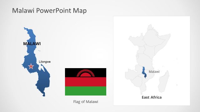 East Africa Malawi Map PowerPoint
