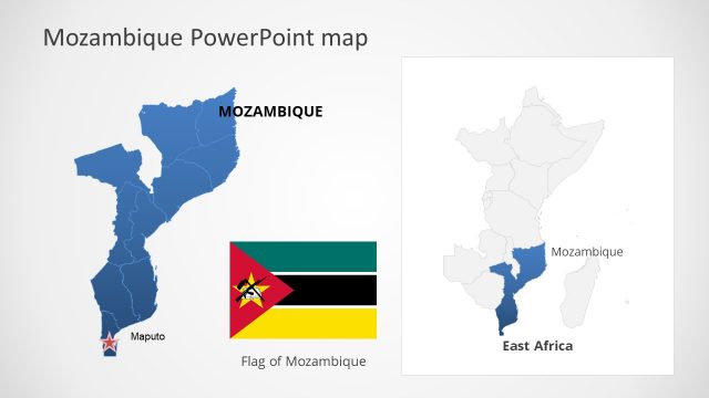 East Africa Mozambique Map PowerPoint