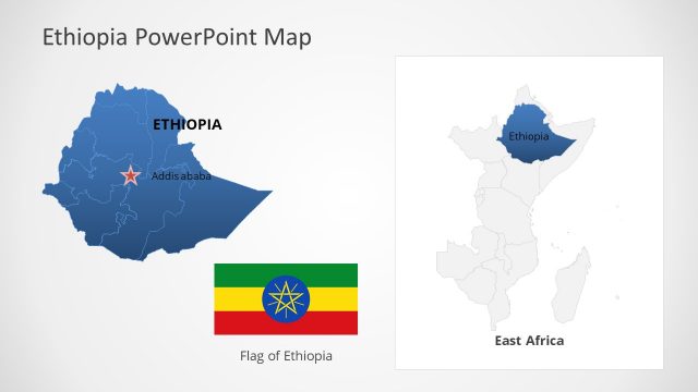 East Africa Ethiopia Map PowerPoint