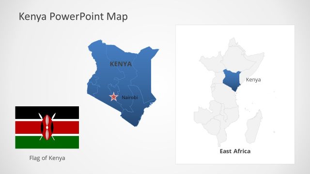 East Africa Kenya Map PowerPoint