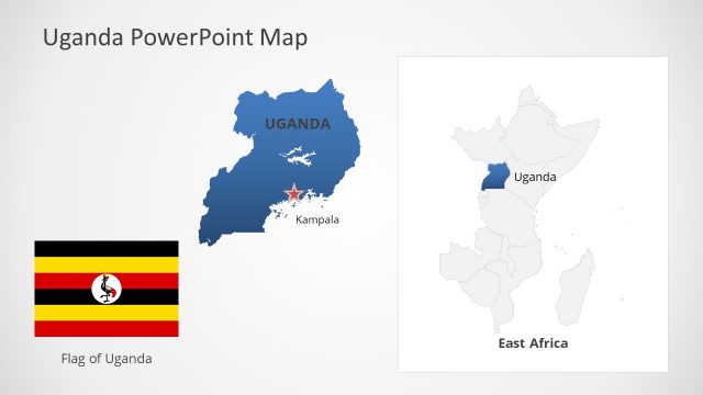 East Africa Uganda Map PowerPoint