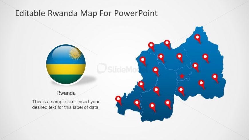 Rwanda Editable Map Template