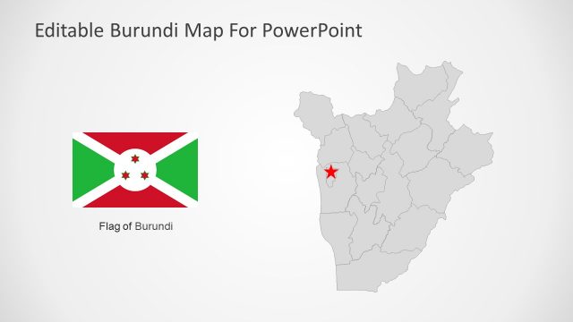 Map and Flag Template for Burundi