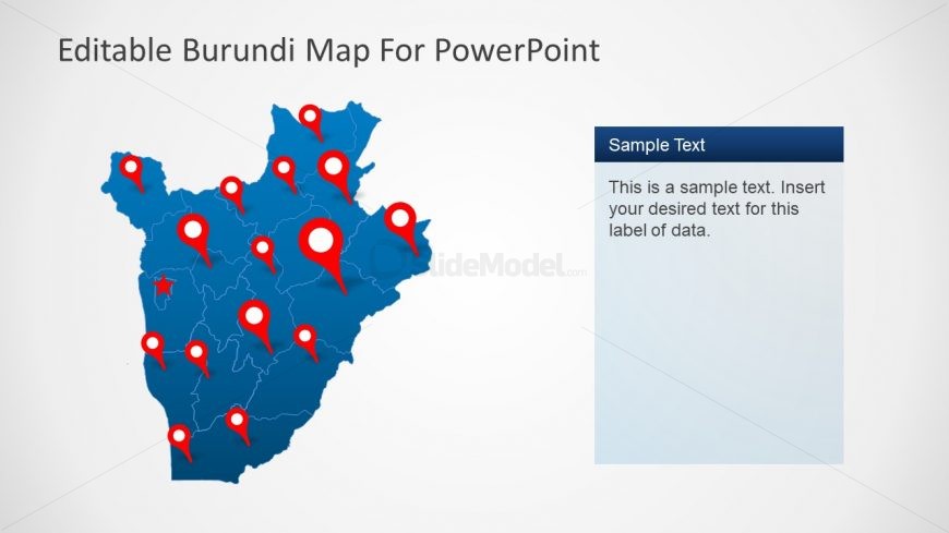 Map Template for Burundi Africa