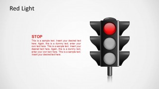 Traffic Light Illustration with Red Light On