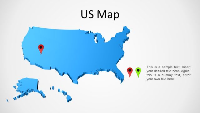 3D PowerPoint Map of the United States