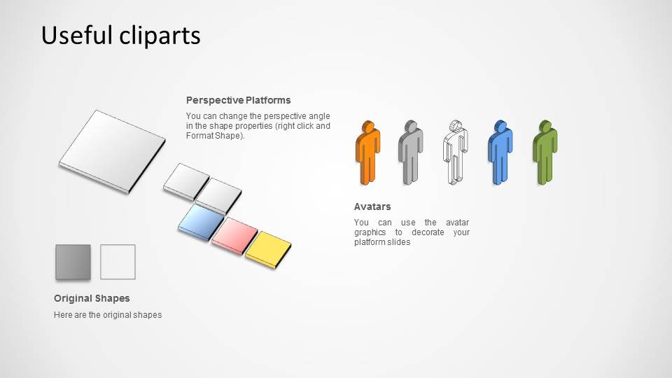 Perspective Platforms Shape for PowerPoint SlideModel