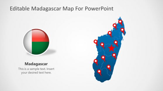 Editable Madagascar PowerPoint Map