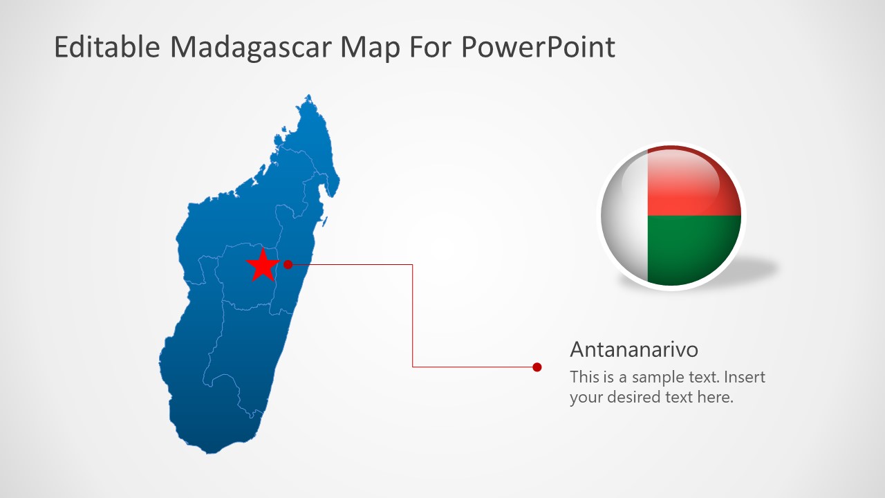 Star Highlighting Slide of Madagascar Map